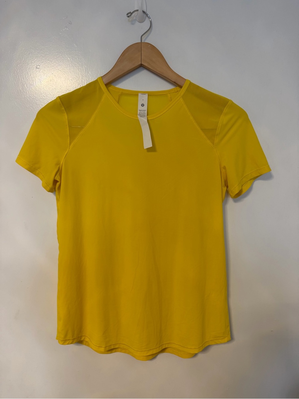 lululemon athletica Bright Yellow Short Sleeve Active Tee